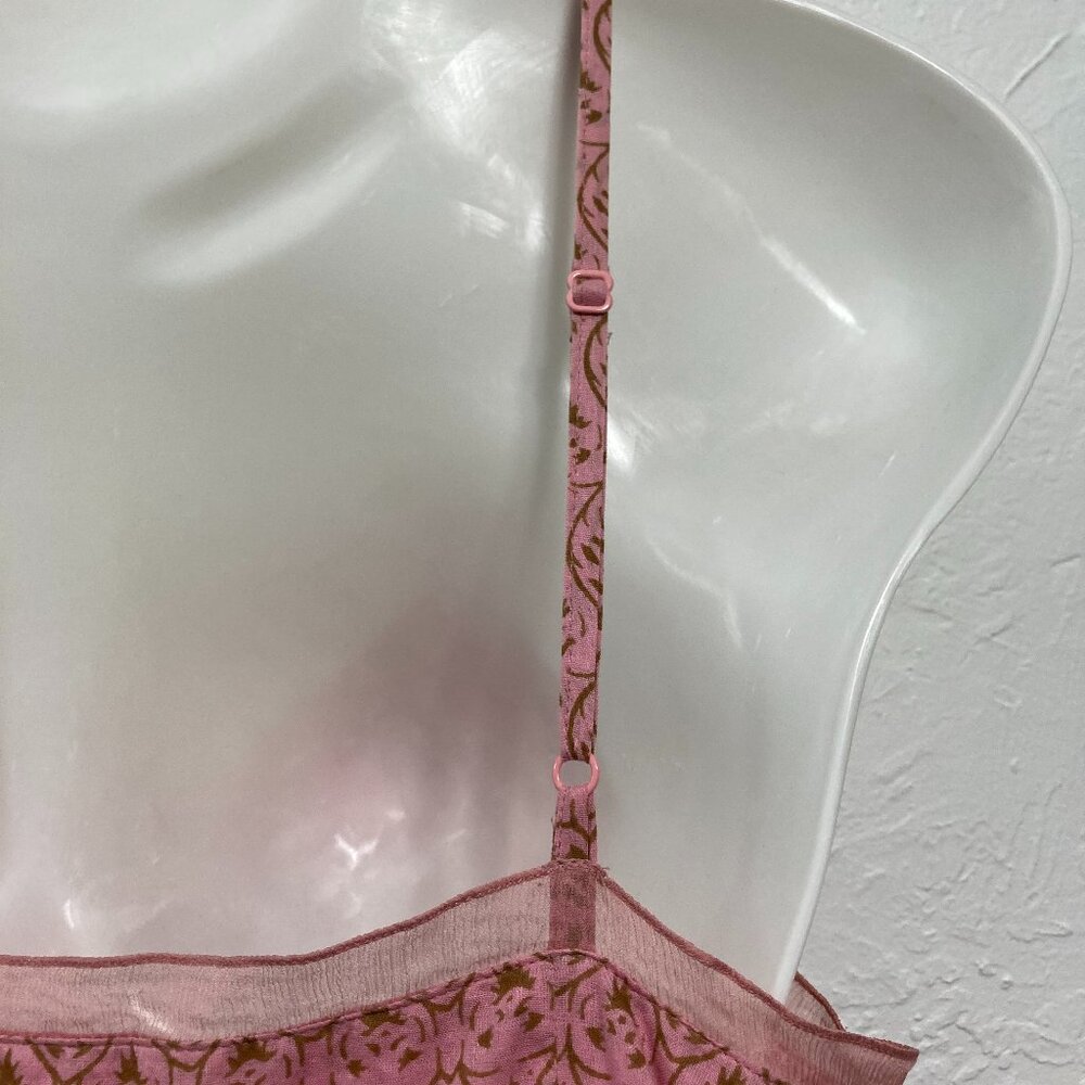 American Eagle Y2K Mini Sweetheart Dress Spaghetti Straps Beaded Pink Size 6 - Picture 6 of 14